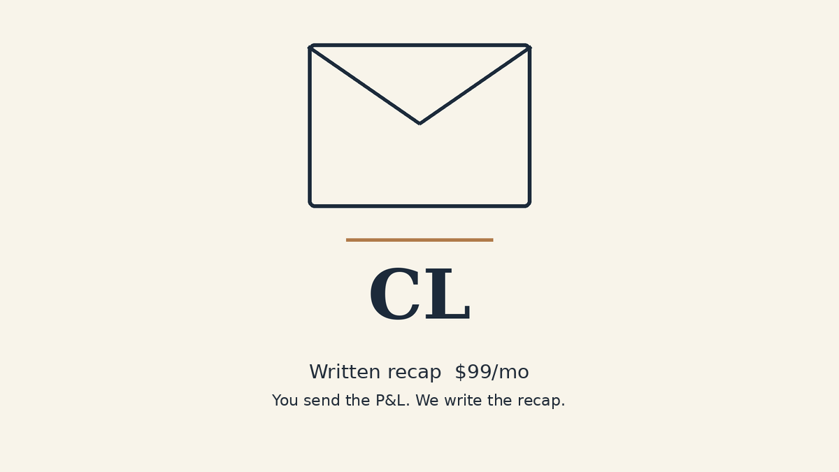 Close Letter: monthly recap, written for you