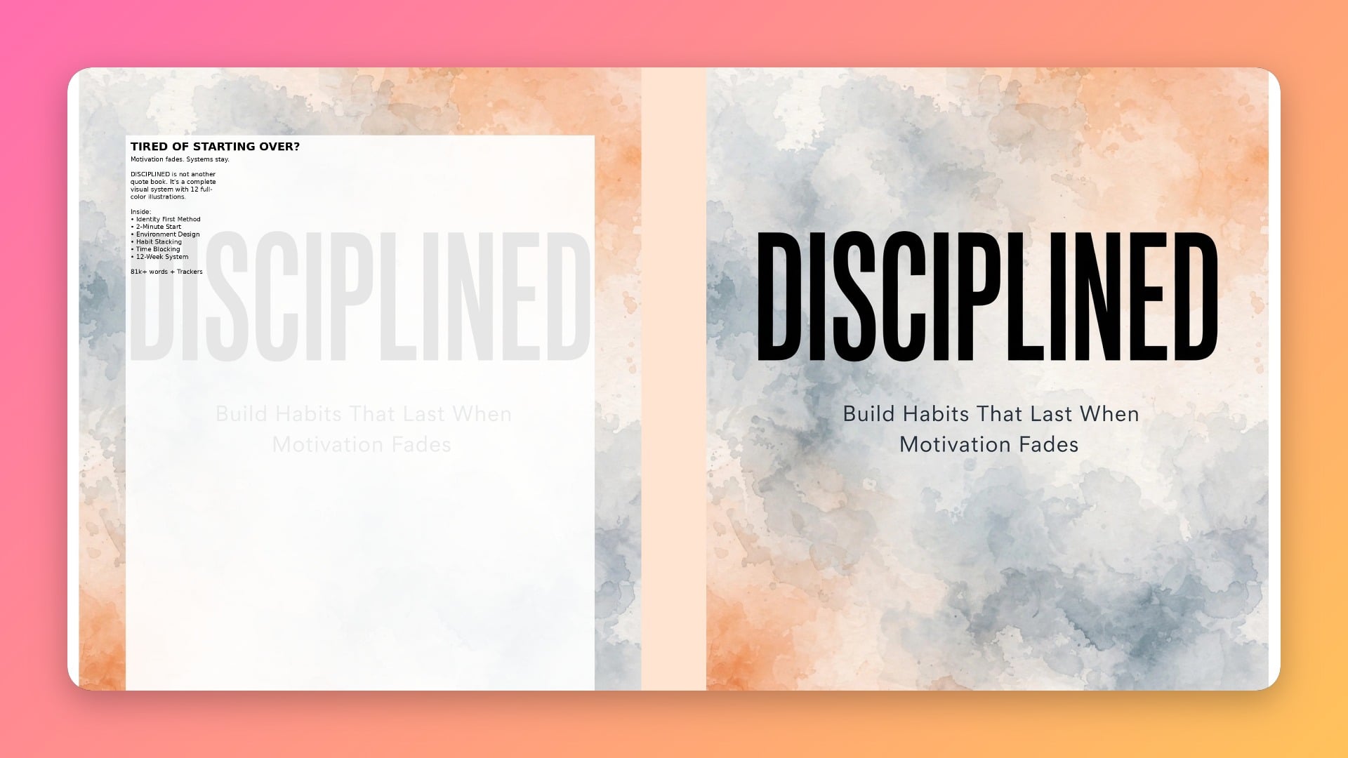 DISCIPLINED - Build Habits That Last When Motivation Fades