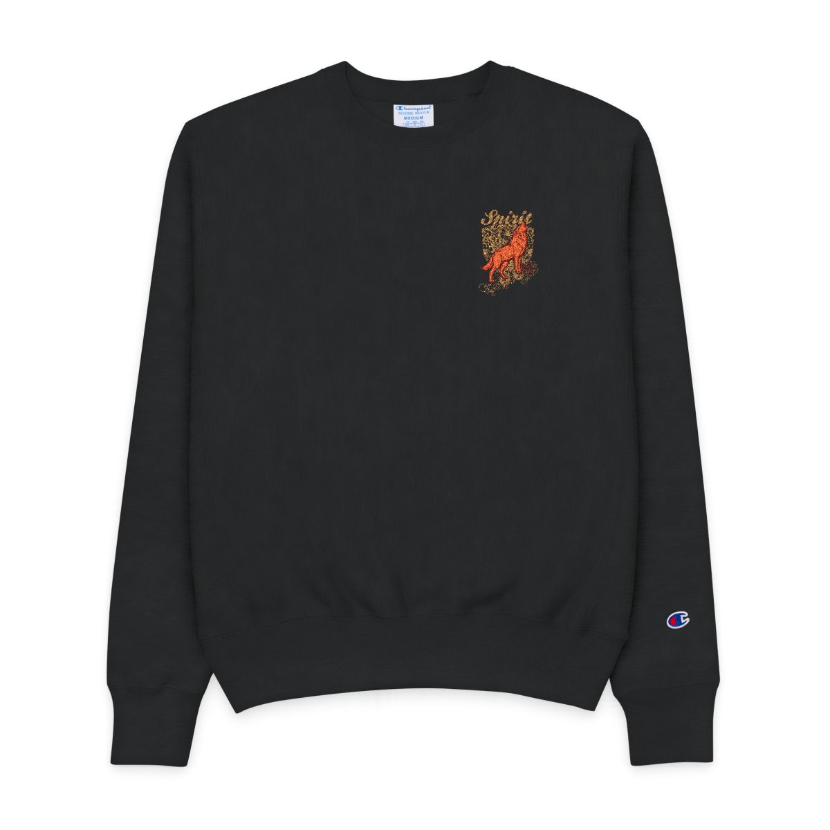 Floral Fox Patch Crewneck Sweatshirt | Small Chest Illustration