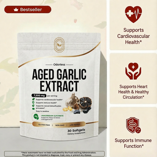 EverWell® Aged Garlic Extract - 7500mg Odorless Softgels
