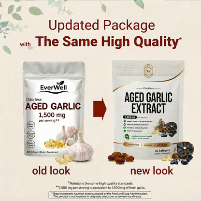 EverWell® Aged Garlic Extract - 7500mg Odorless Softgels