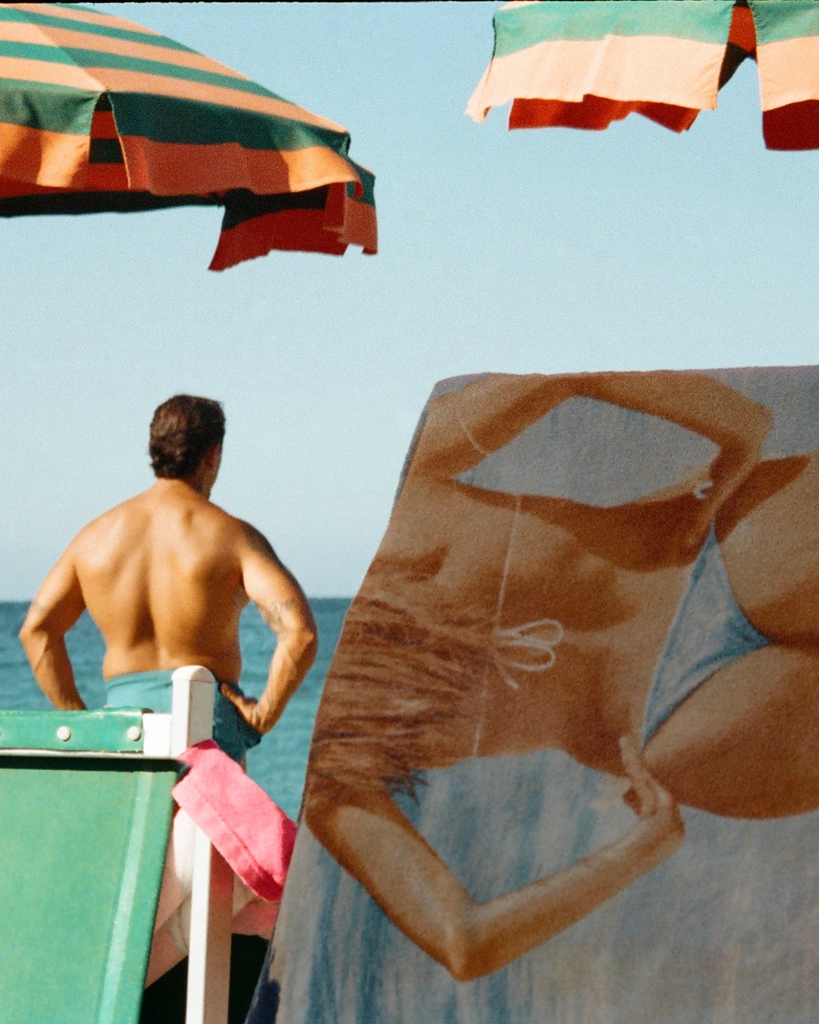 Striped umbrellas
