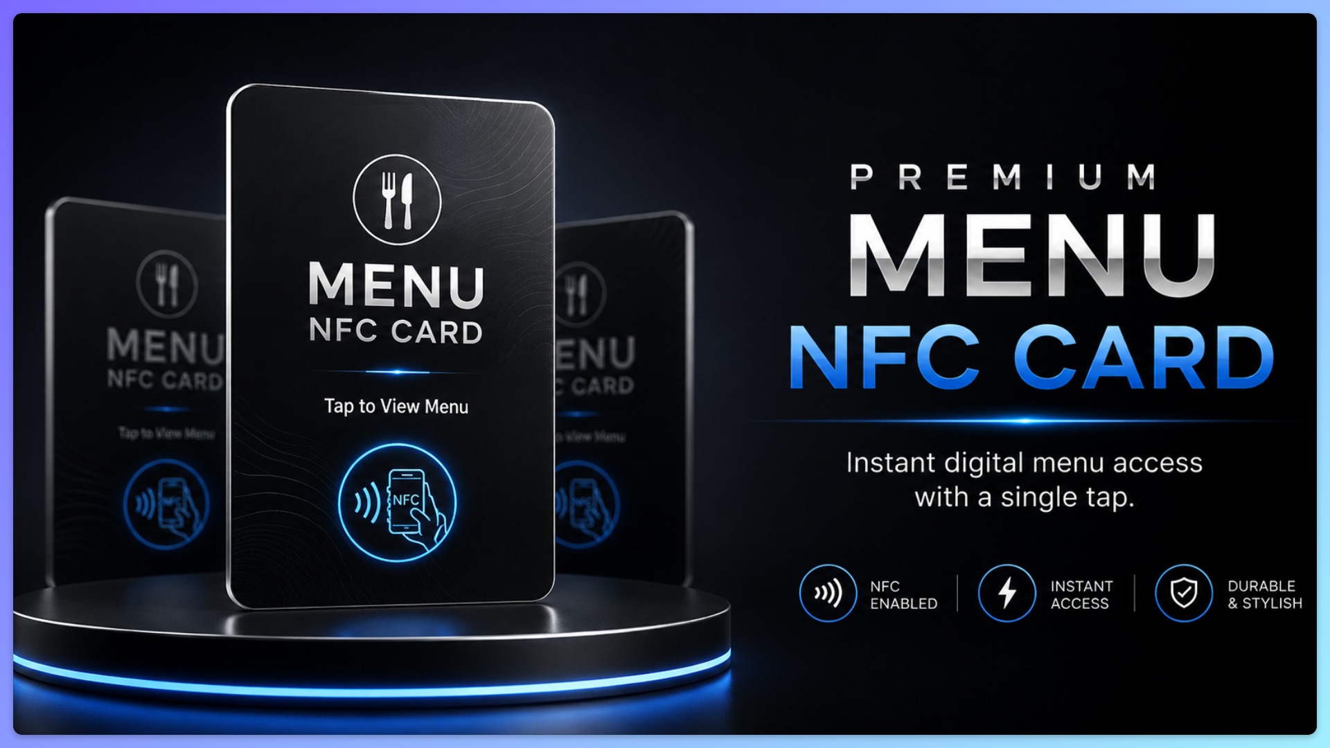 1$ NFC Menu Cards for Restaurants