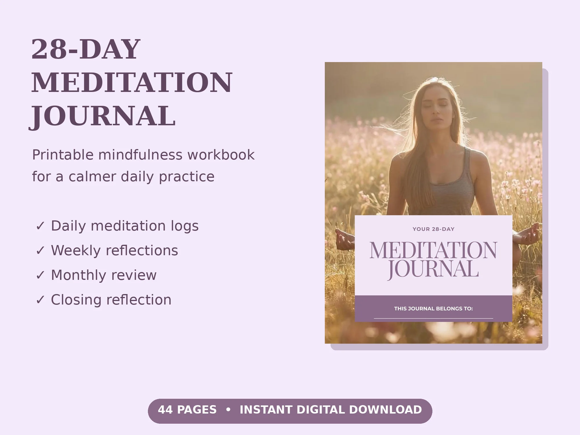 28-Day Meditation Journal