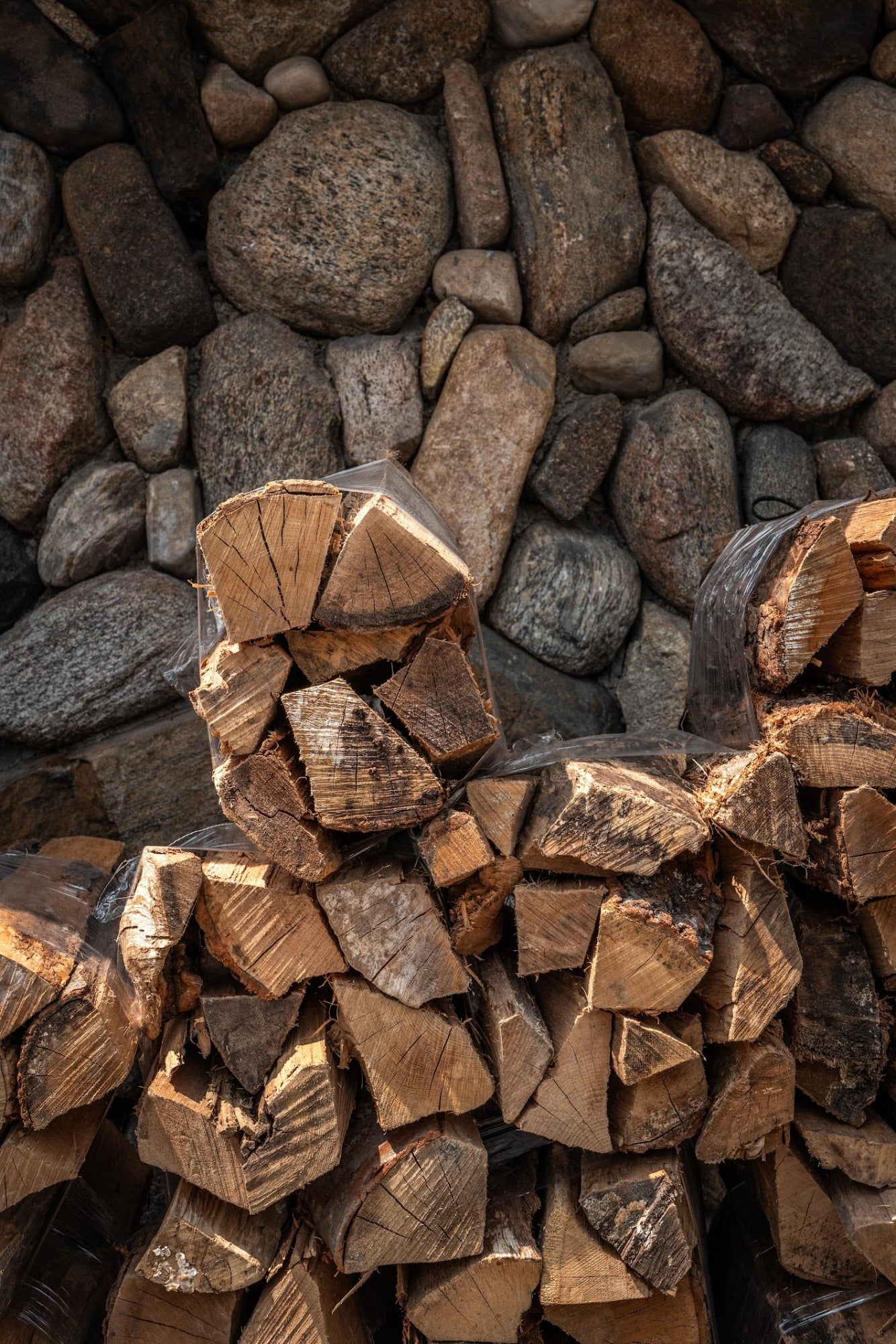 Stacked firewood