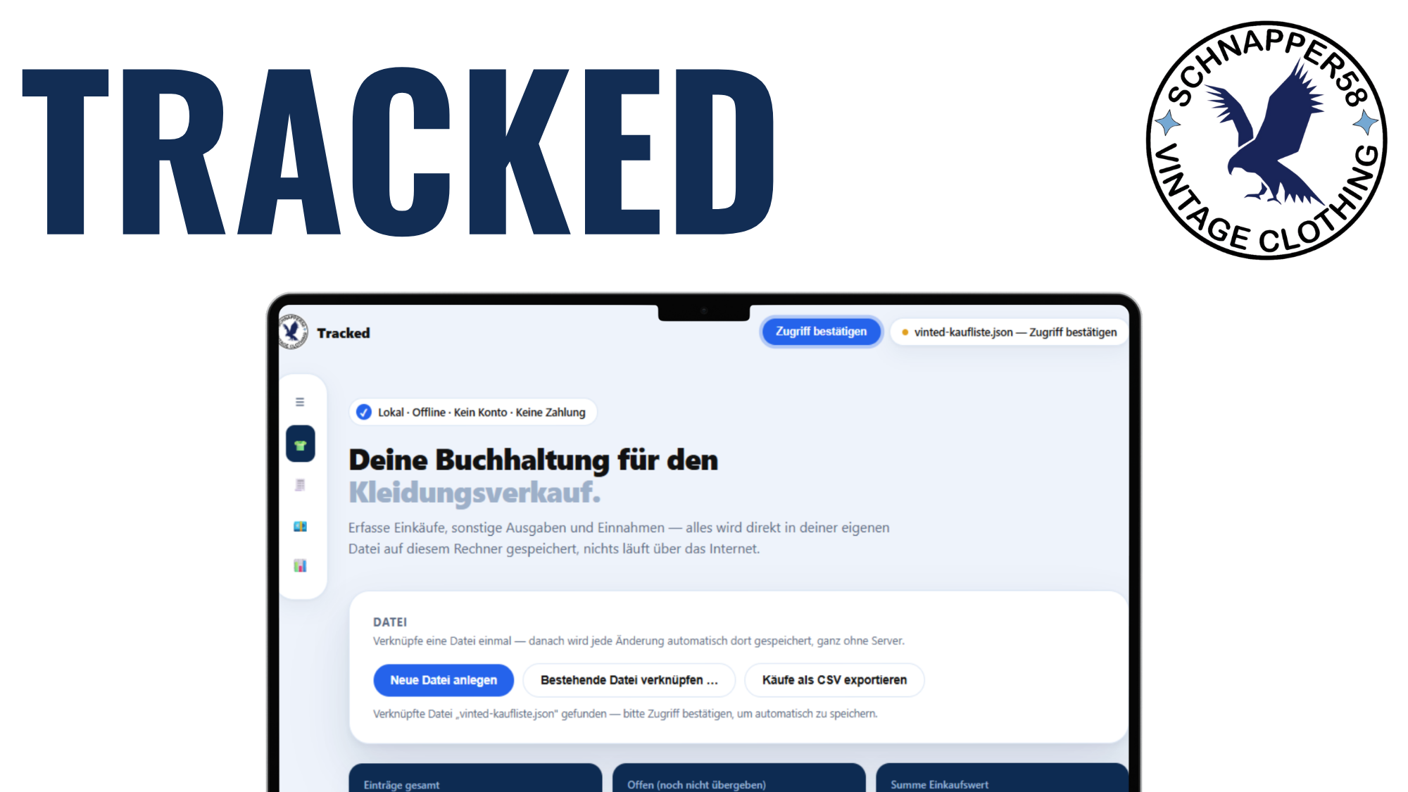 Tracked – Buchhaltung & Steuer-Überblick für Resller