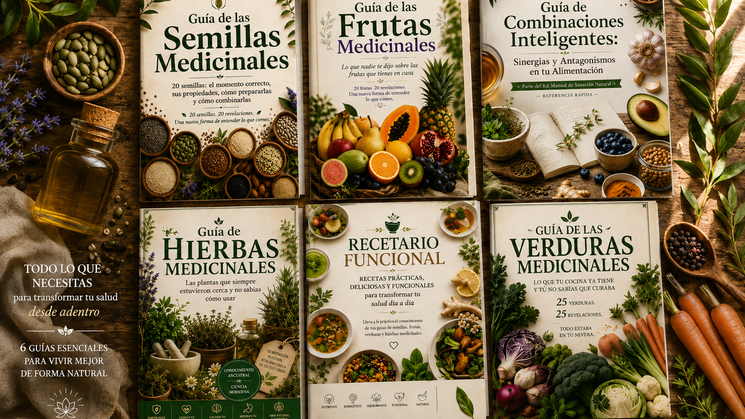KIT ESENCIAL - Manual de Sanación Natural 6 Guías