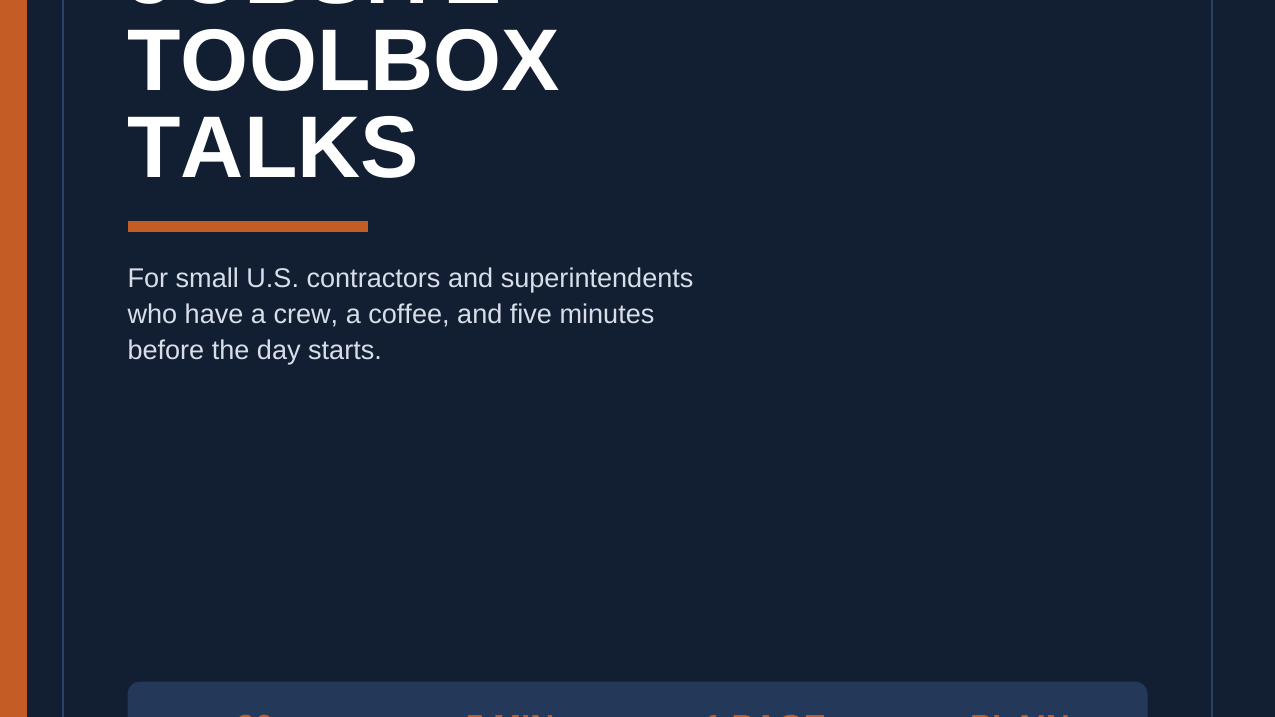 5-Minute Jobsite Toolbox Talks