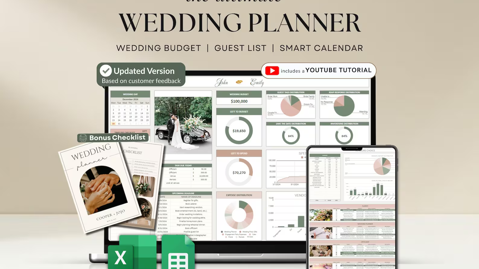 The Ultimate Wedding Planning & Seating Charts Bundle