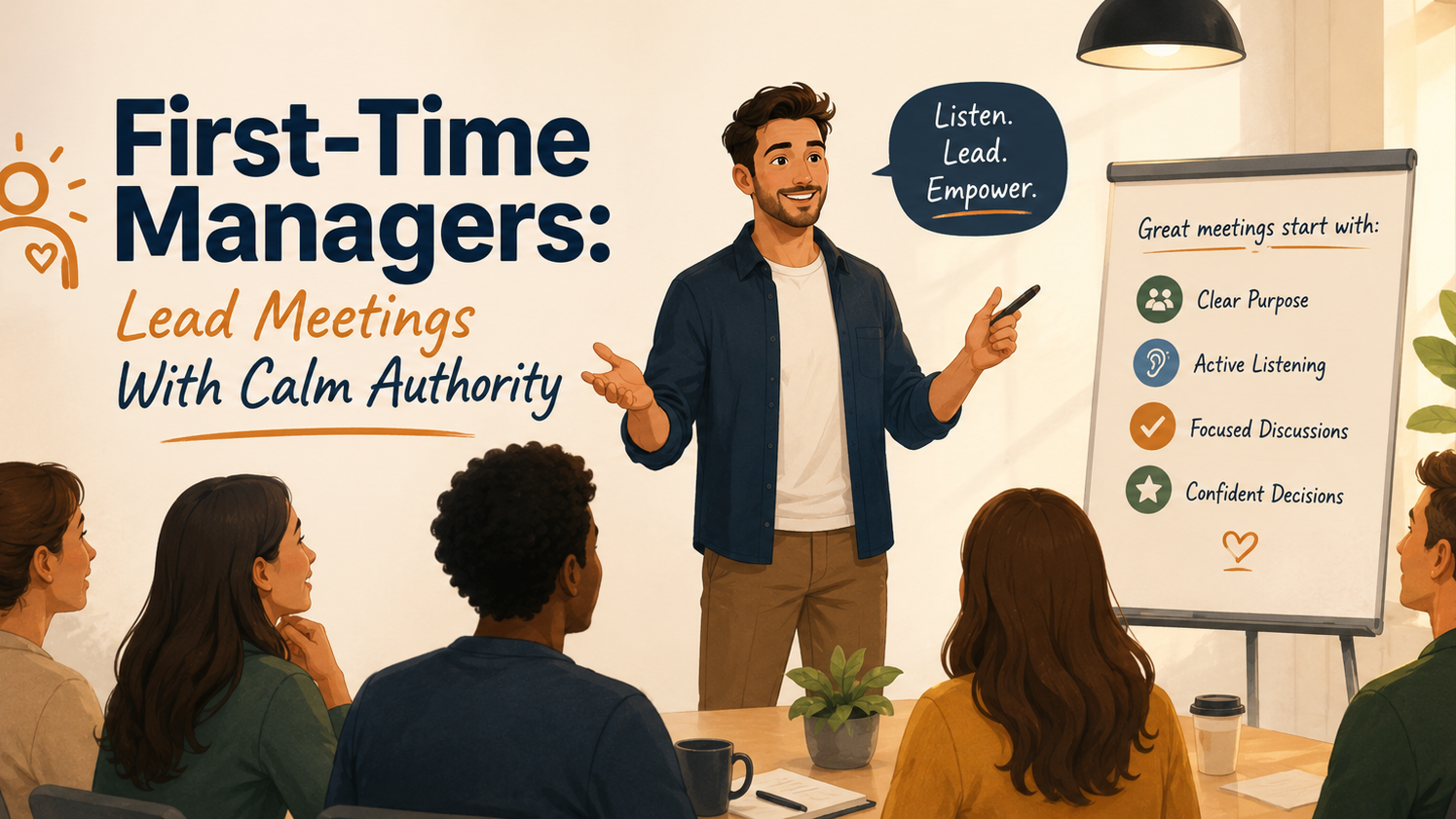 First-Time Managers: Lead Meetings With Calm Authority