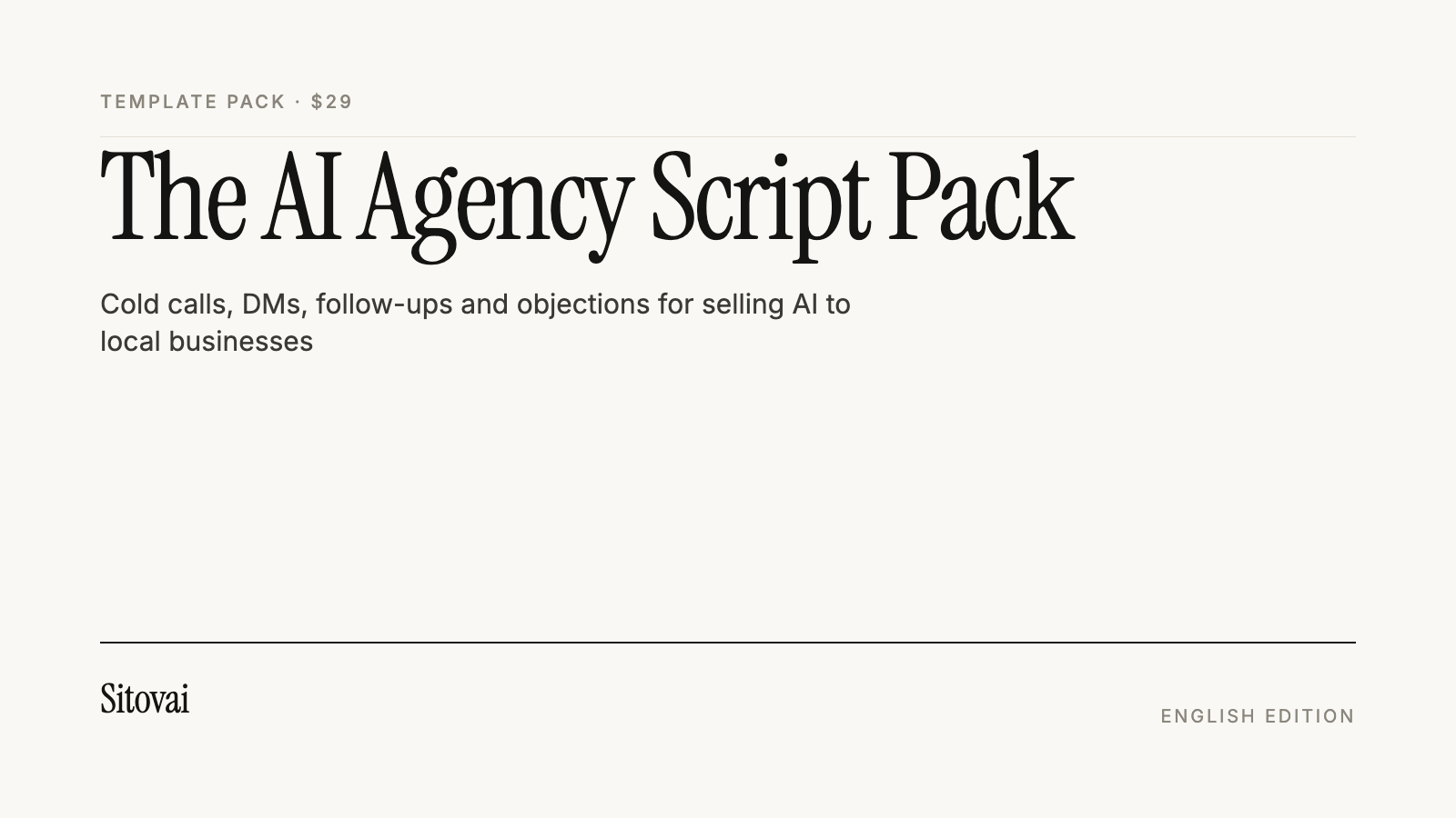 The AI Agency Script Pack