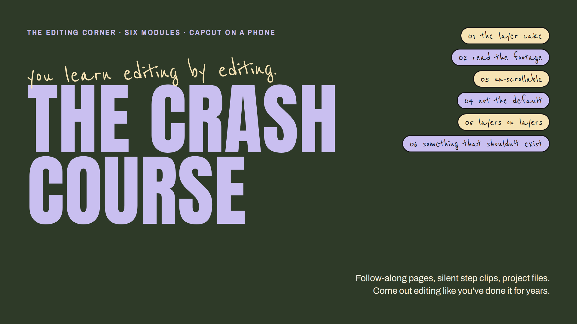 The Crash Course