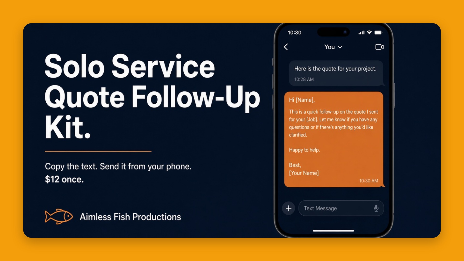Quote Follow-Up Kit — SMS & Email for Local Services