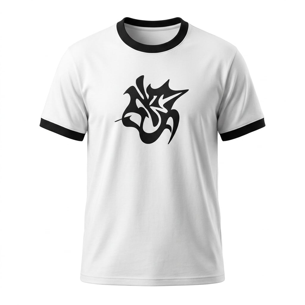 White Ringer Graphic Tee