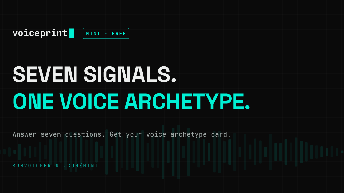 Voiceprint Mini — Free Voice Archetype Discovery
