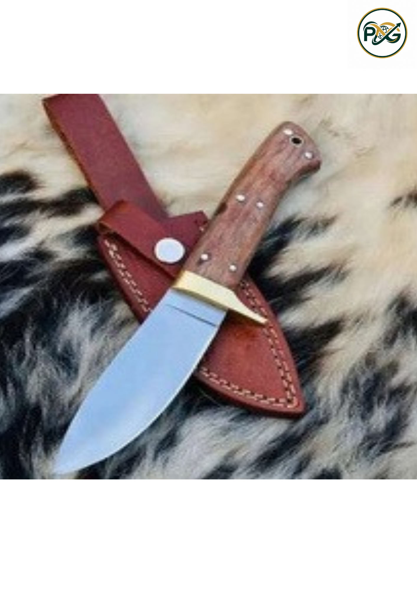 Premium Handmade Rosewood Fixed-Blade Knife handmade in Wazirabad, Punjab, Pakistan