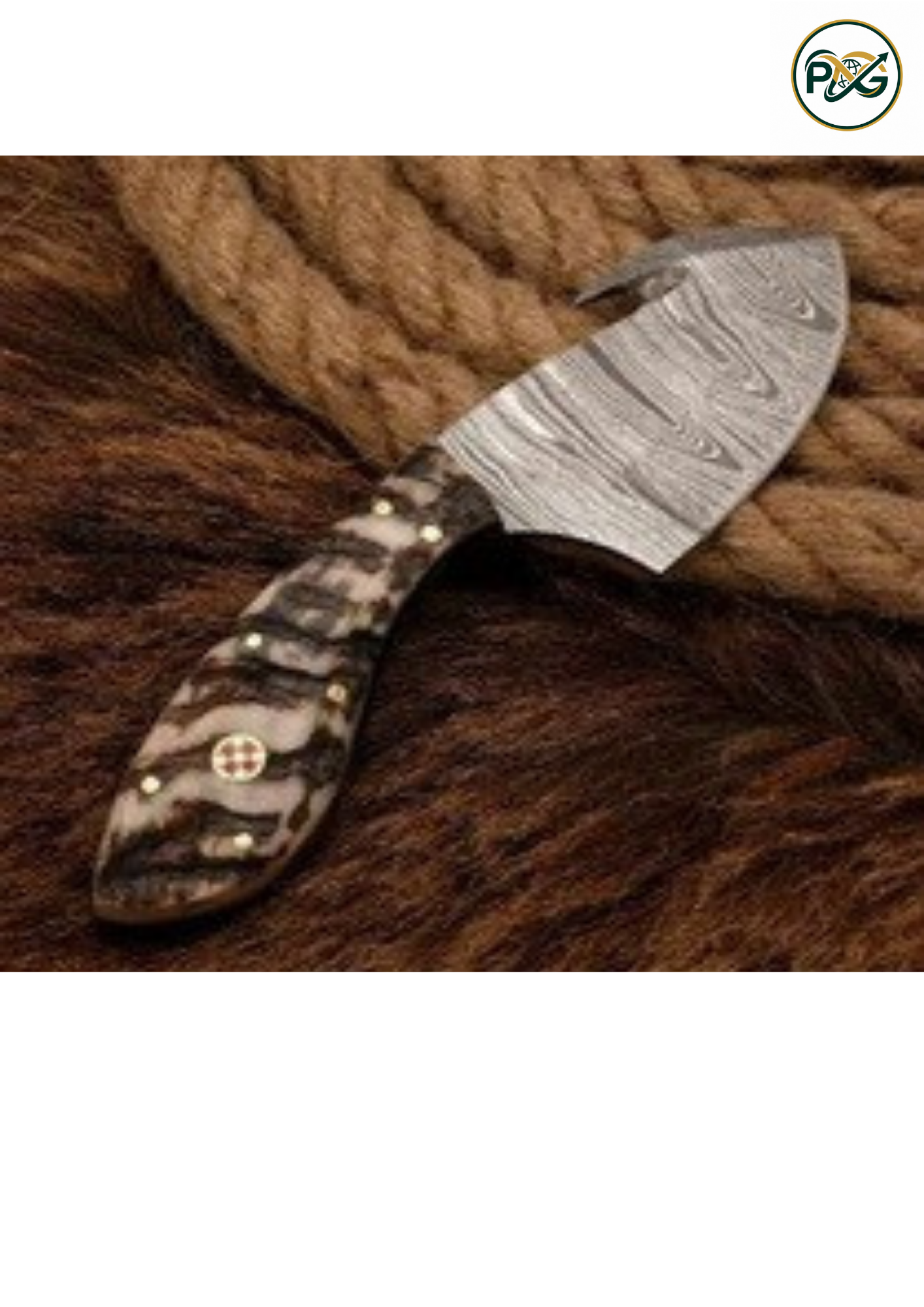 Premium Damascus Ram Horn Dagger handmade in Wazirabad, Punjab, Pakistan