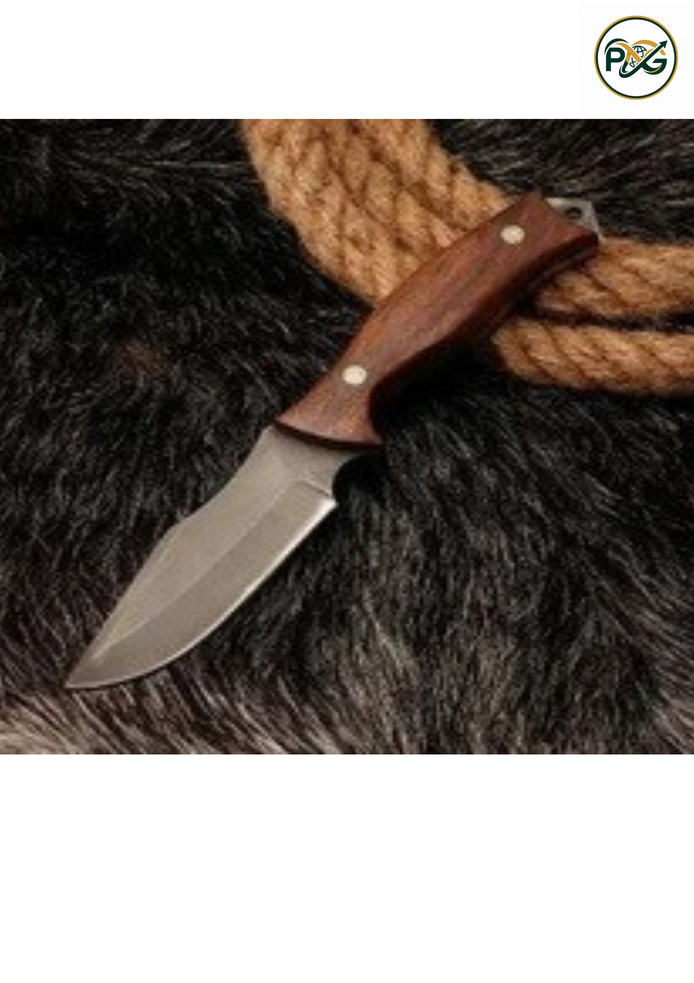 Premium Antique Rosewood Fixed-Blade Knife handmade in Wazirabad, Punjab, Pakistan