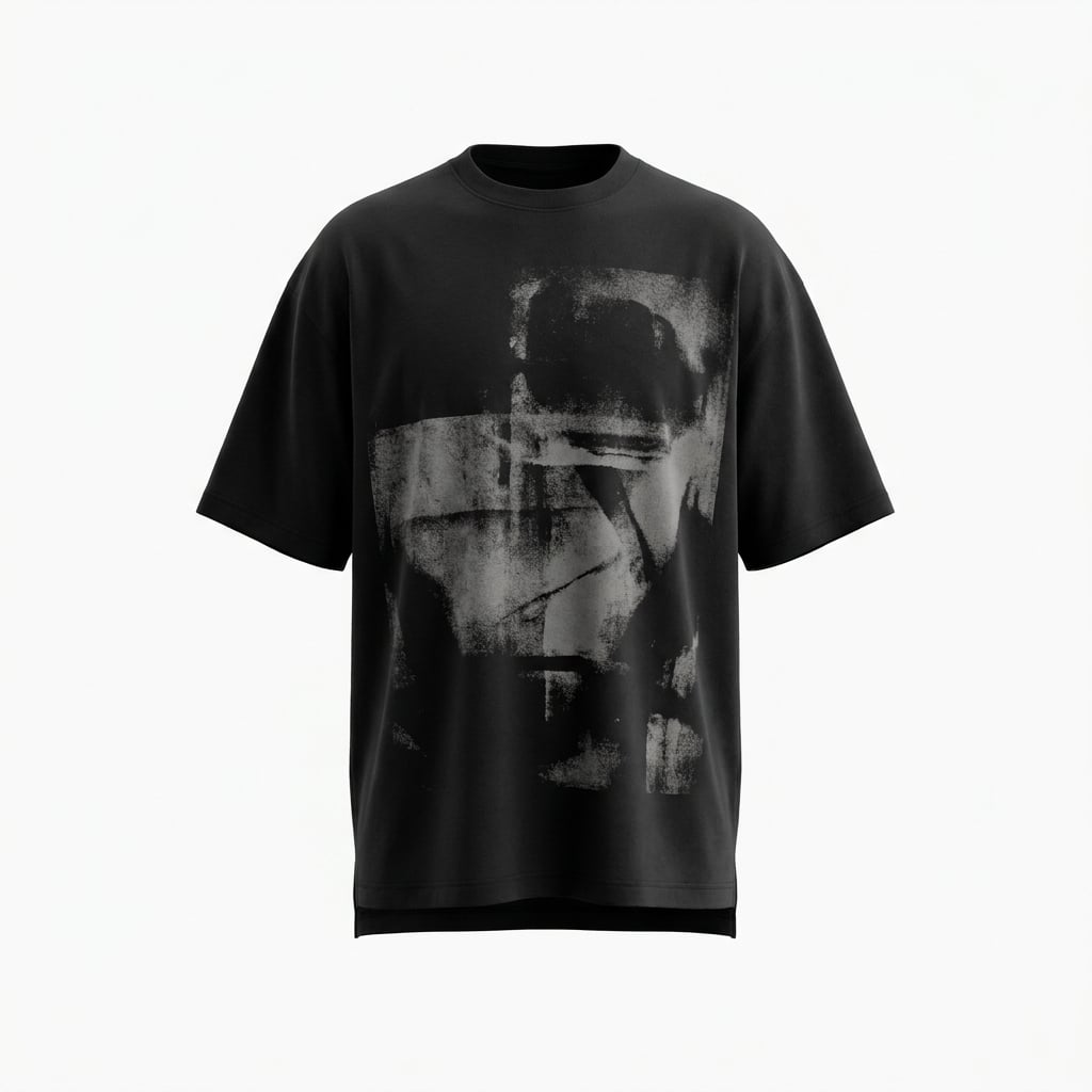 Oversized Black Graphic Tee