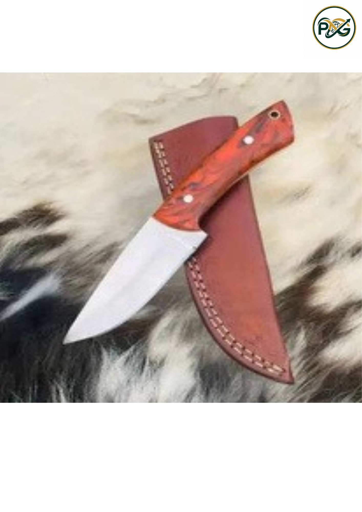 Premium D2 Steel Red Resin Knife handmade in Wazirabad, Punjab, Pakistan
