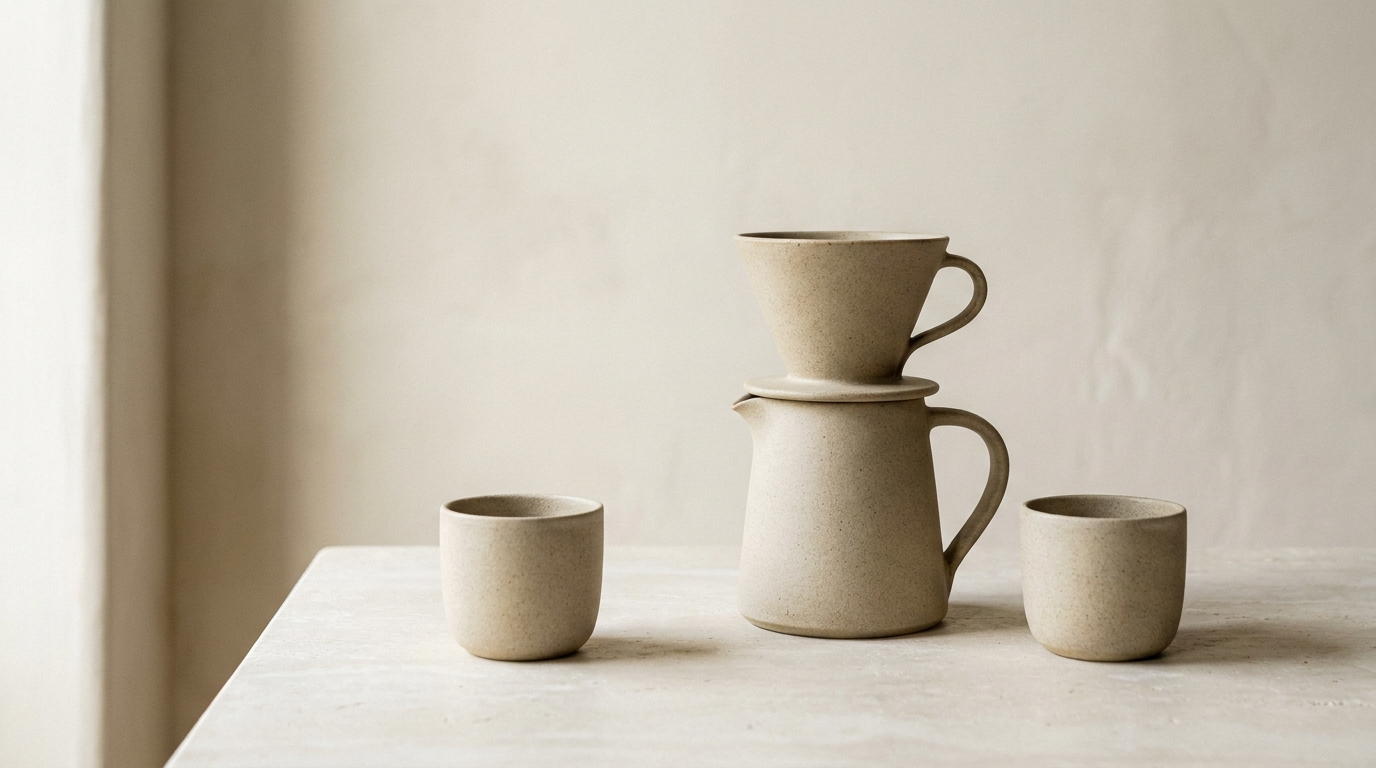 Stoneware Pour-Over Set