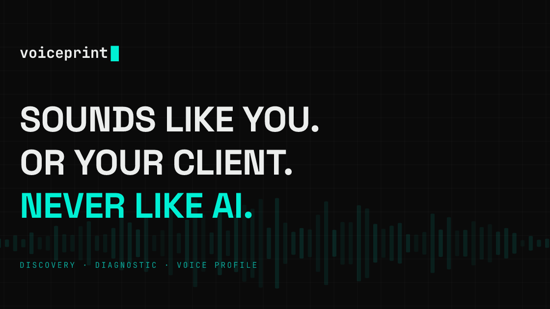 Voiceprint — Discovery · Diagnostic · Voice Profile