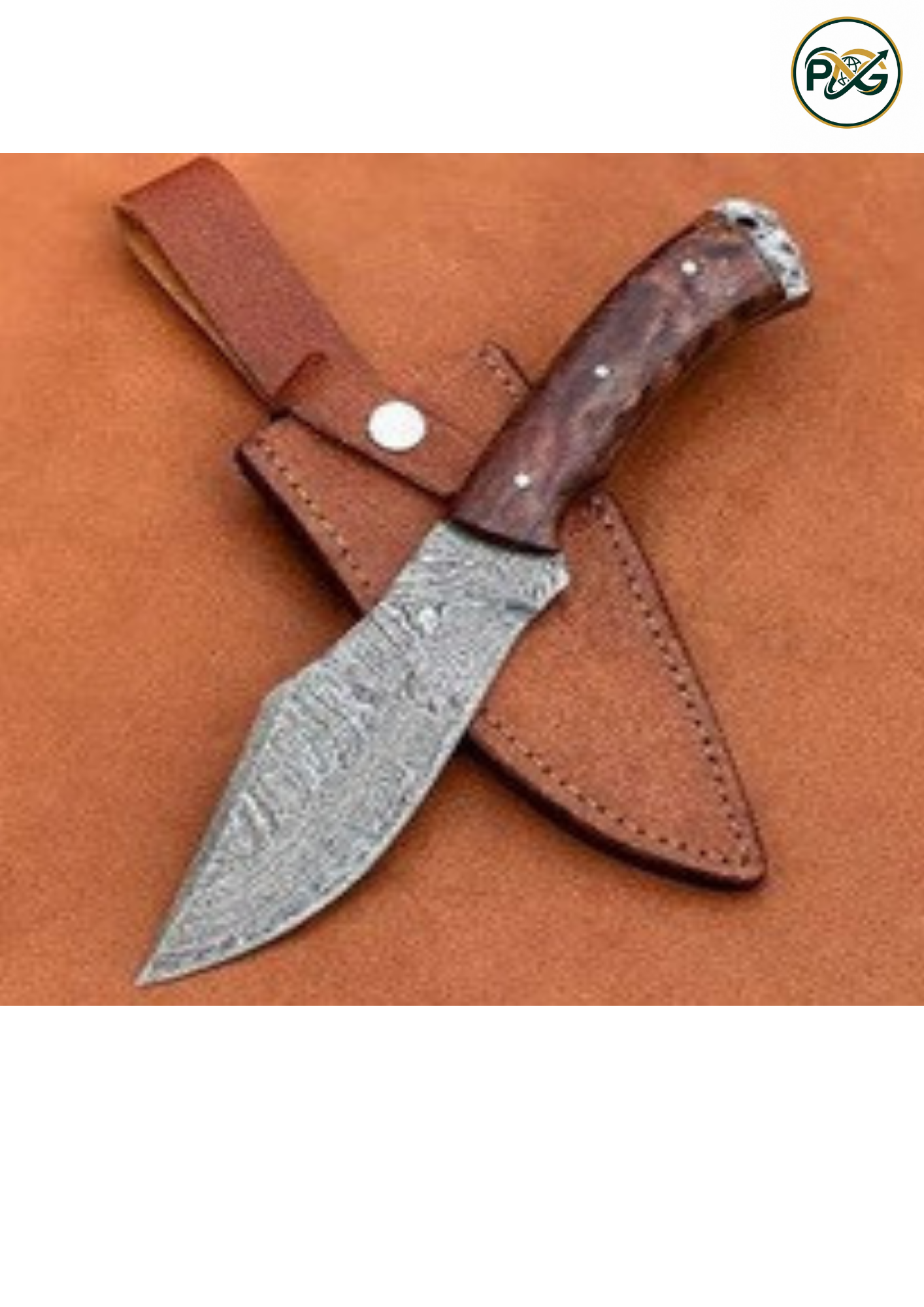 Premium 512-Layer Damascus Knife — Rustic Wood Handle handmade in Wazirabad, Punjab, Pakistan