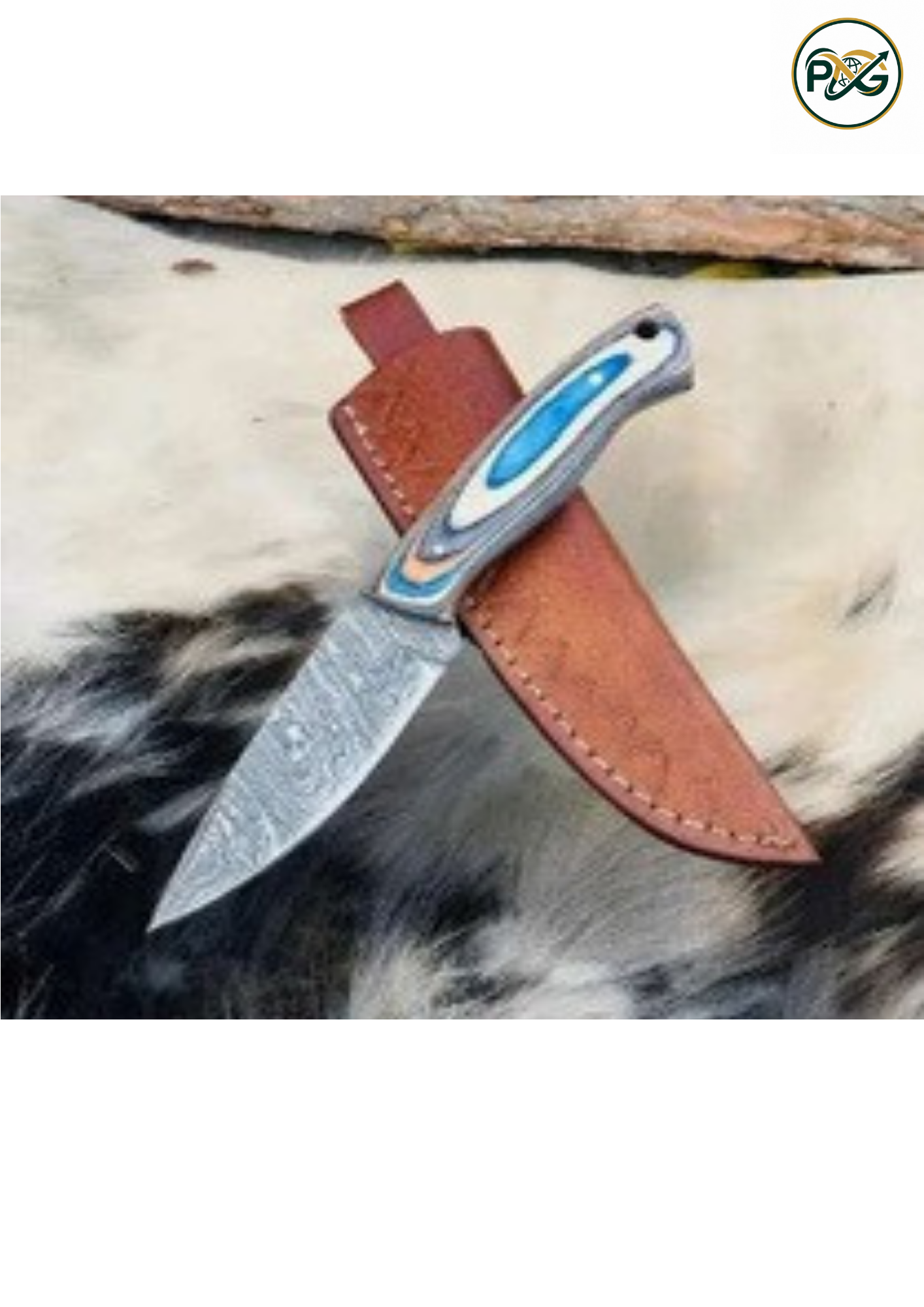 Premium 512-Layer Damascus Multi-Color Pakkawood Knife handmade in Wazirabad, Punjab, Pakistan