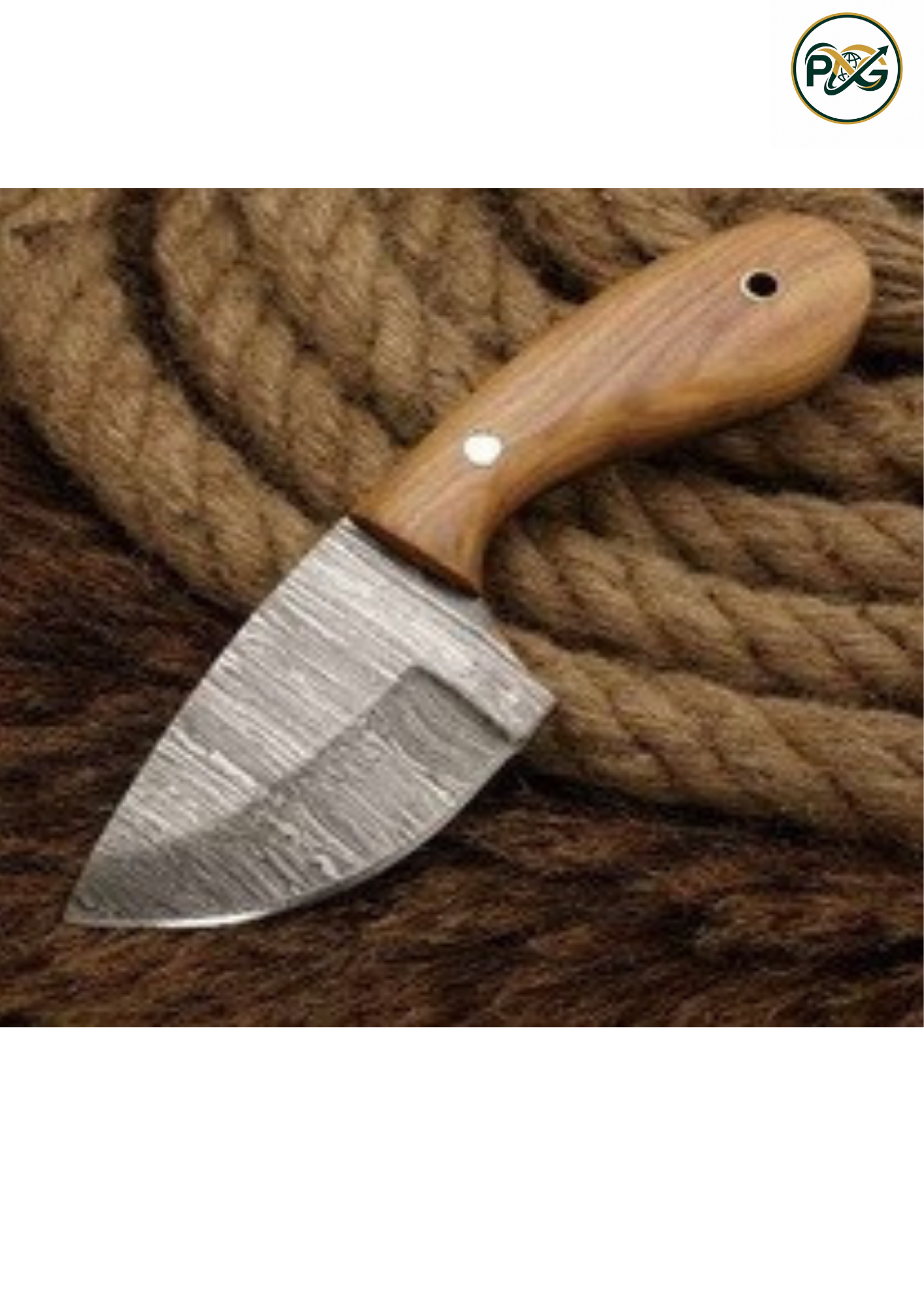 Premium 512-Layer Damascus Olive Wood Knife handmade in Wazirabad, Punjab, Pakistan