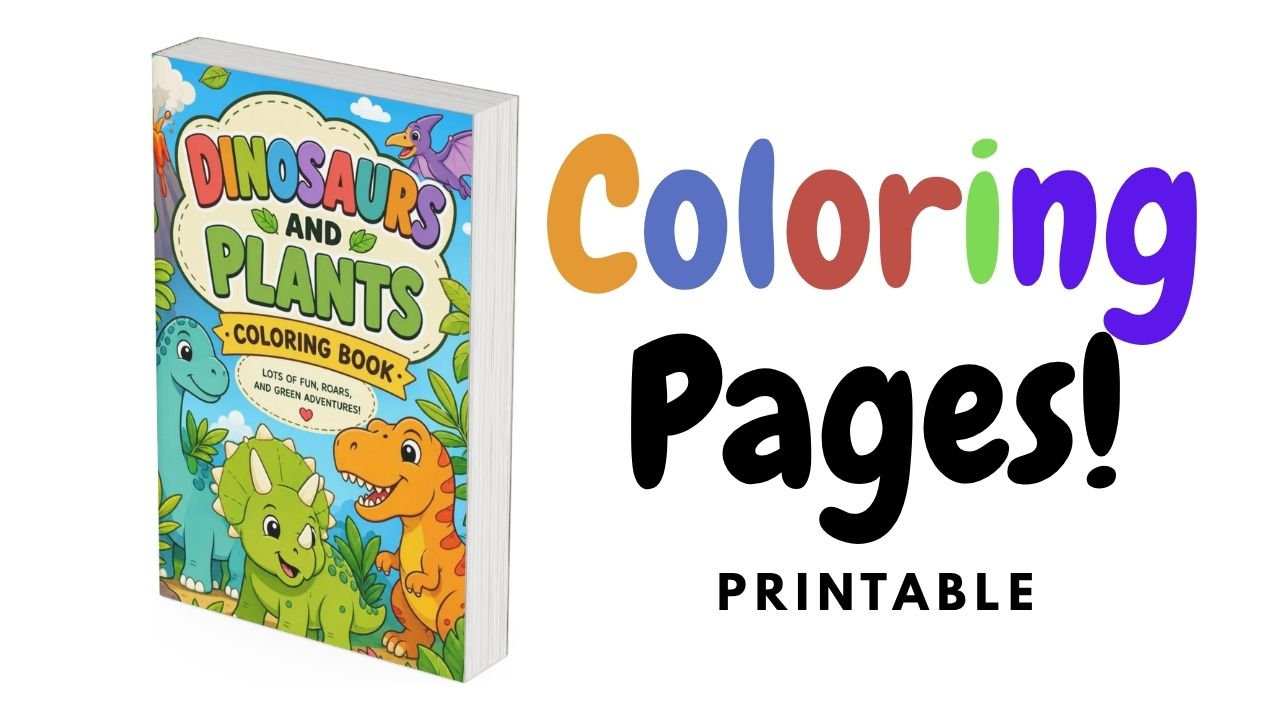 Dinosaur & Plants Coloring Book