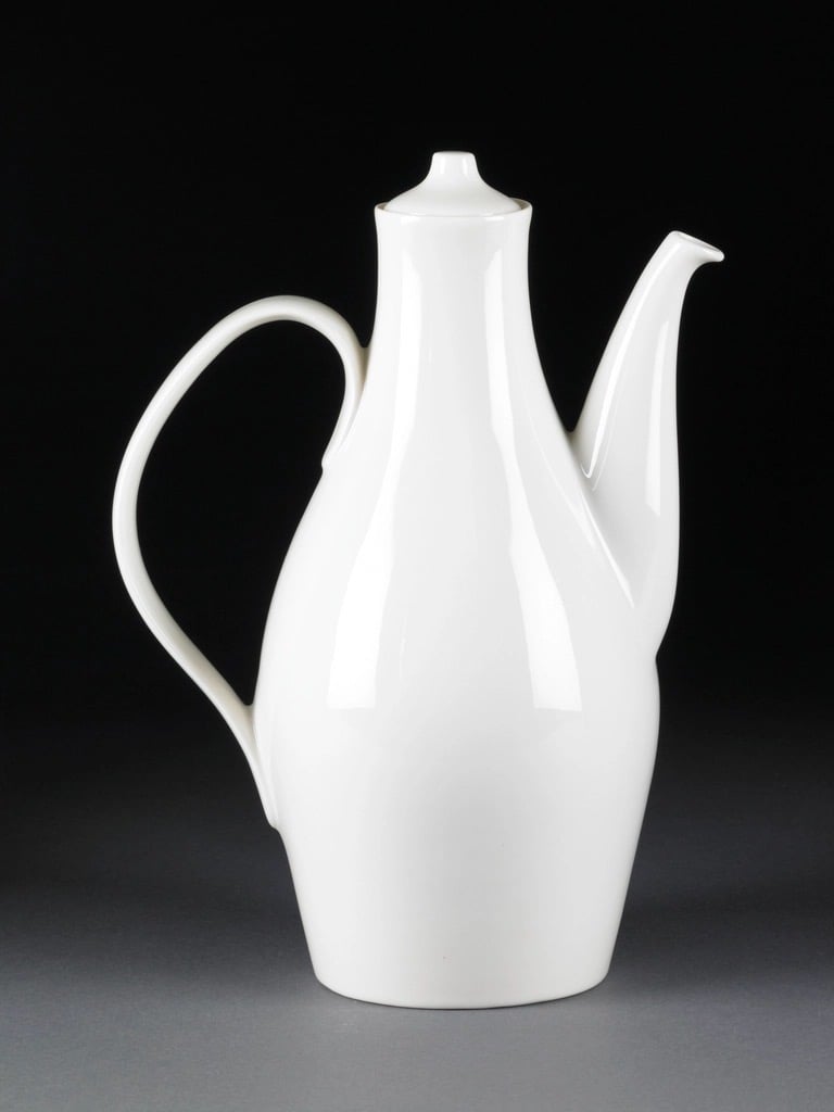 Sculpted Porcelain Coffee Pot