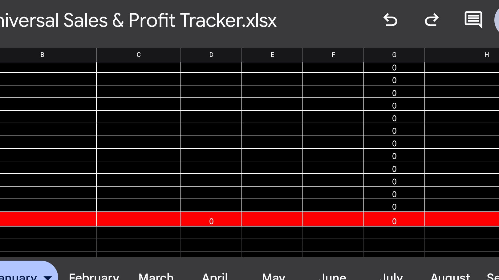 Universal Business Finance & Profit Tracker Spreadsheet