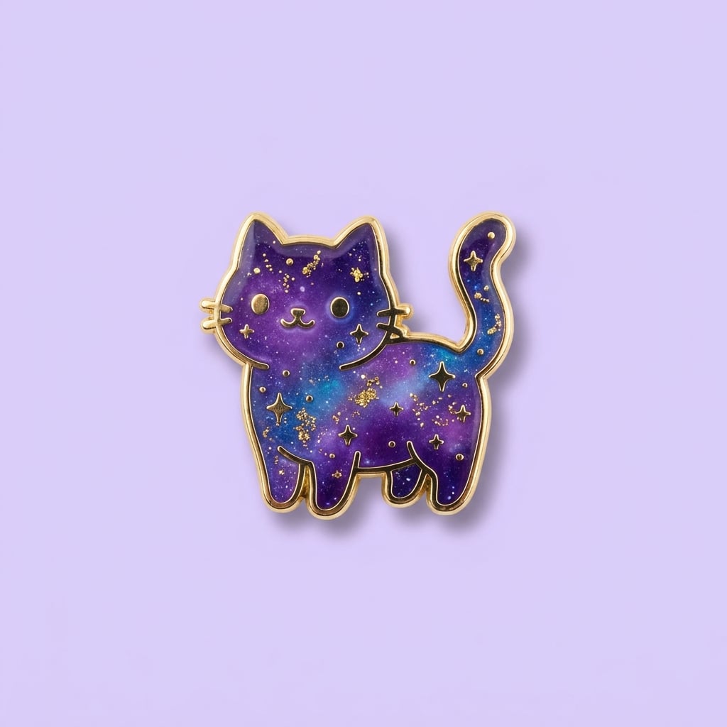 Galaxy Cat Pin