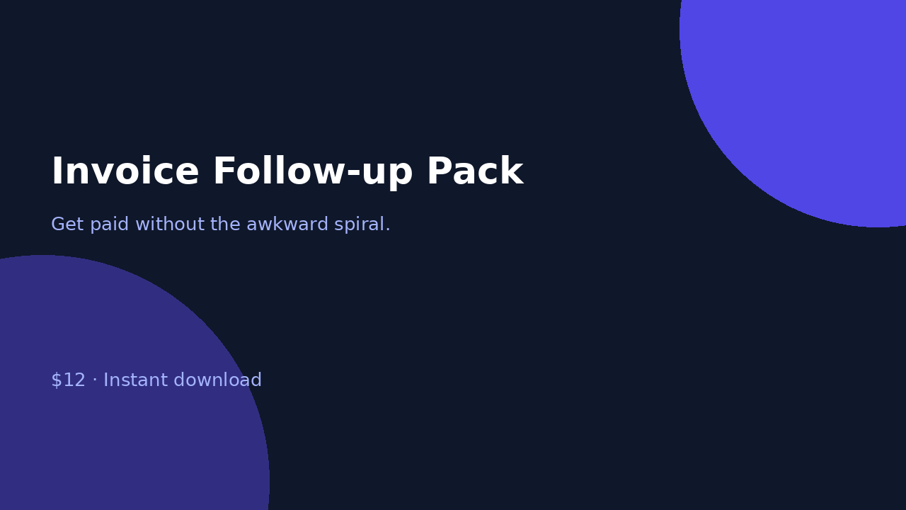 Solo Operator Invoice Follow-up Pack