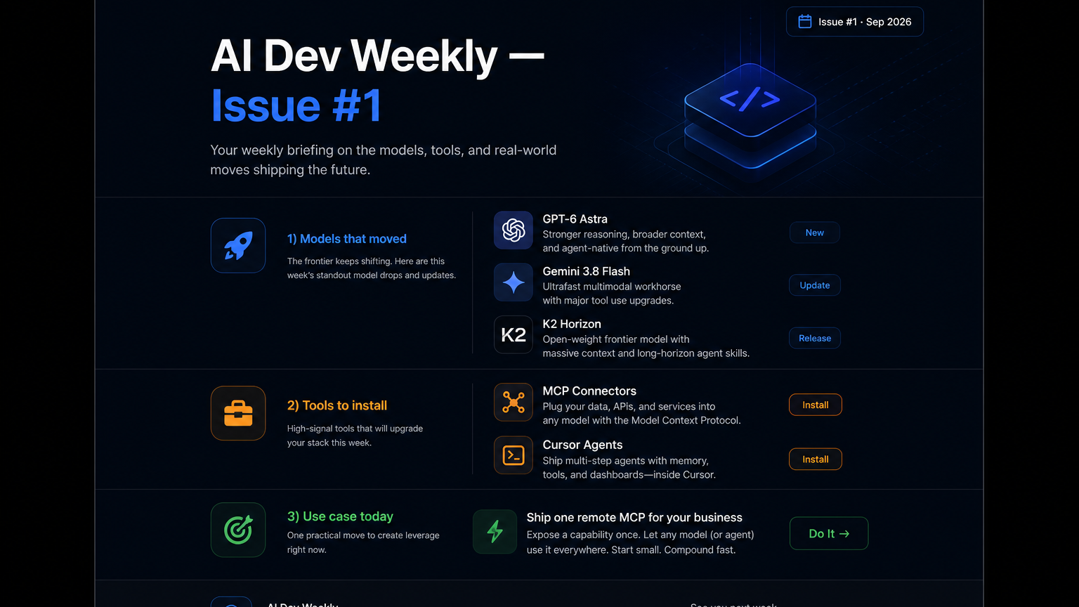 AI Dev Weekly · Free Starter