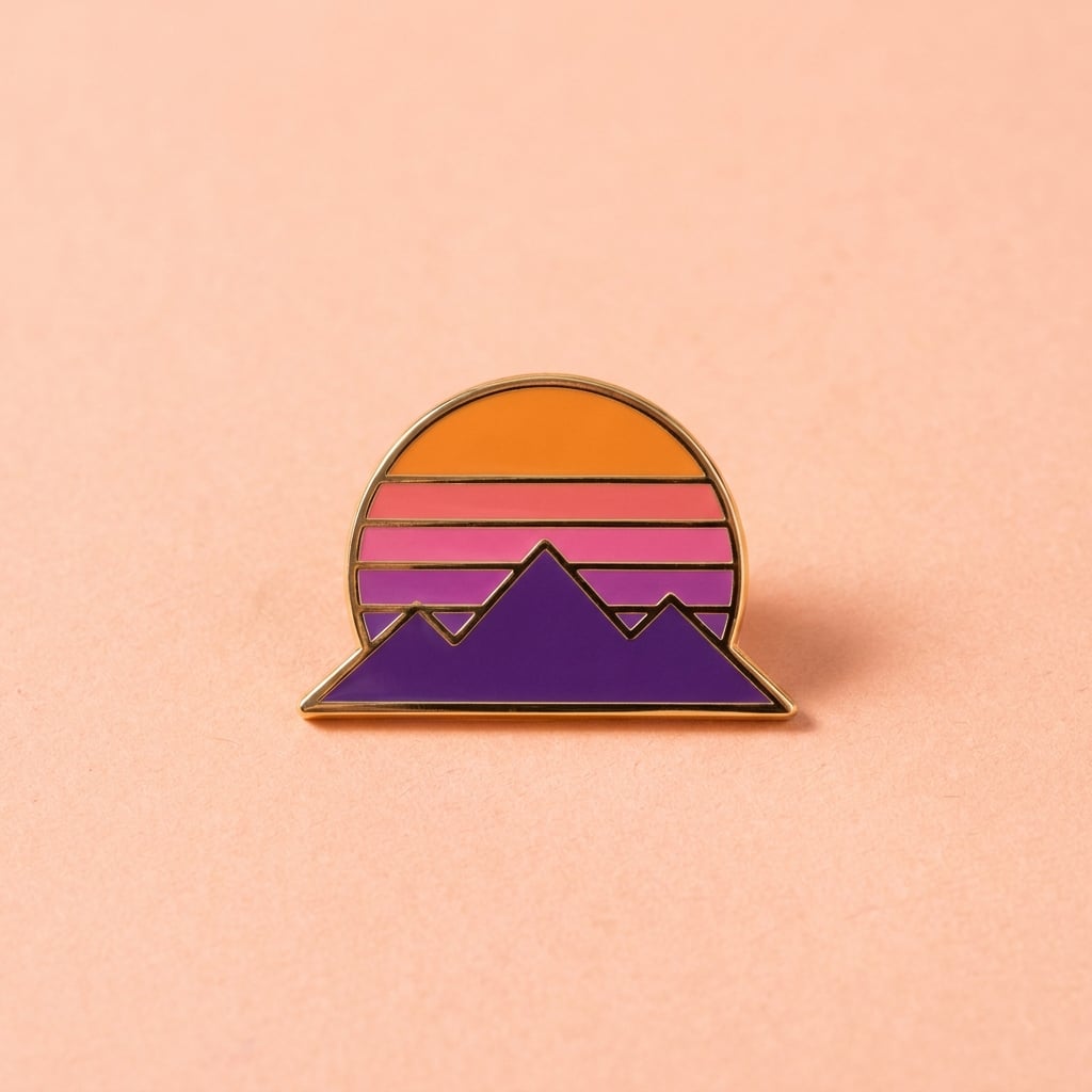 Retro Sunset Pin
