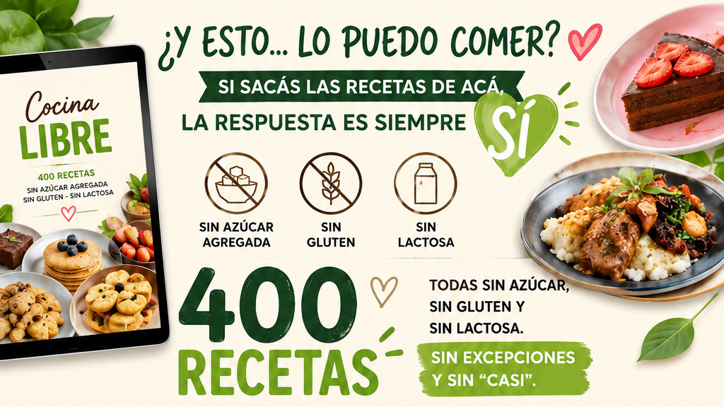 +400 RECETAS SIN AZURCAR, SIN GLUTEN Y SIN LACTOSA