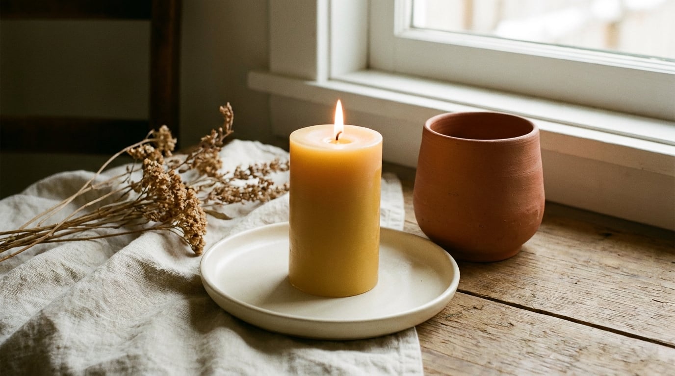 Beeswax Pillar Candle
