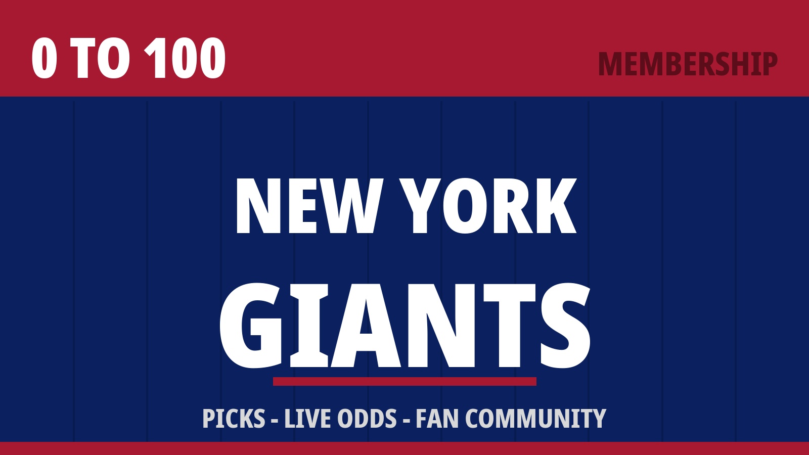 0to100 New York Giants Membership