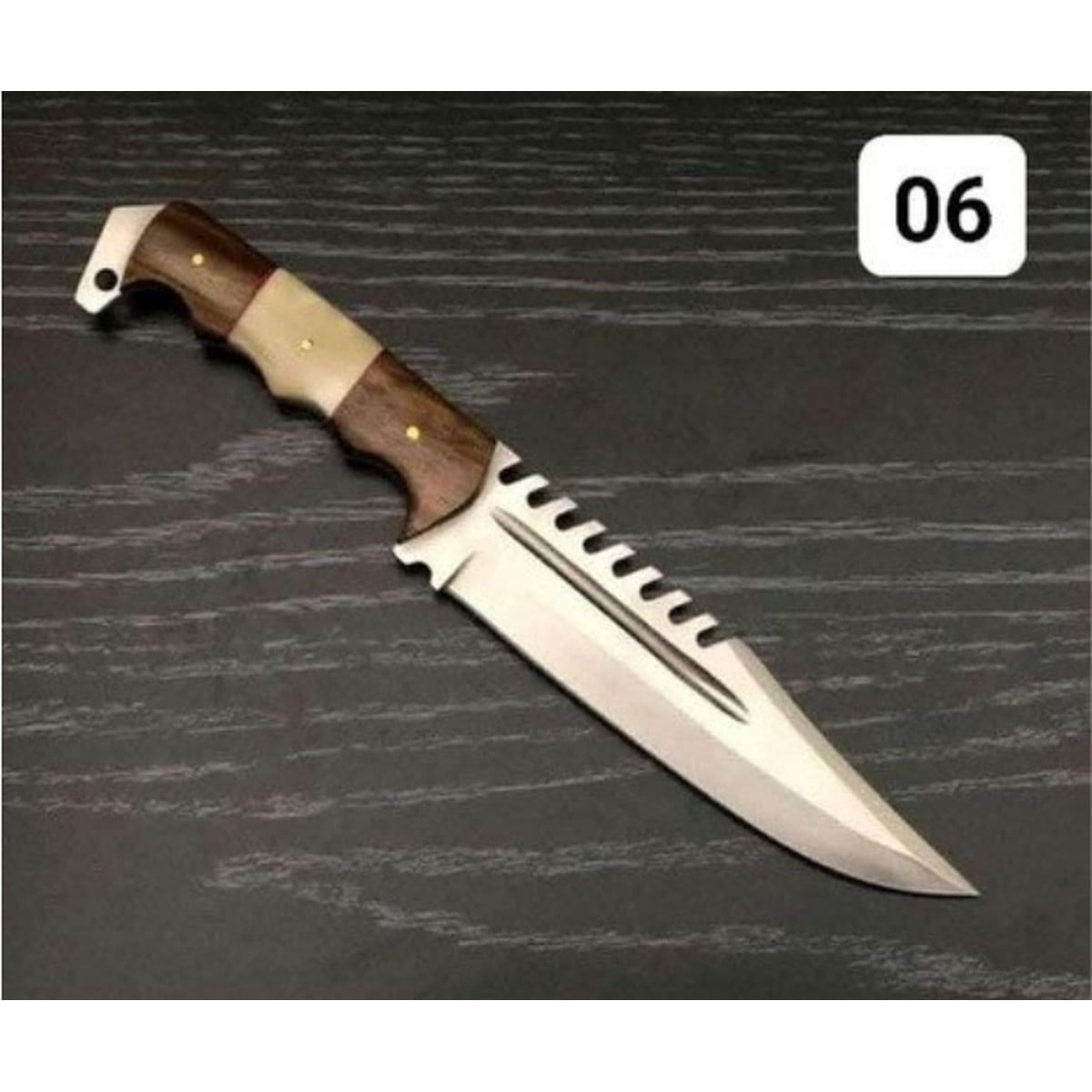 Custom Handmade 13-Inch Wood Handle Hunting Knife handmade in Wazirabad, Punjab, Pakistan
