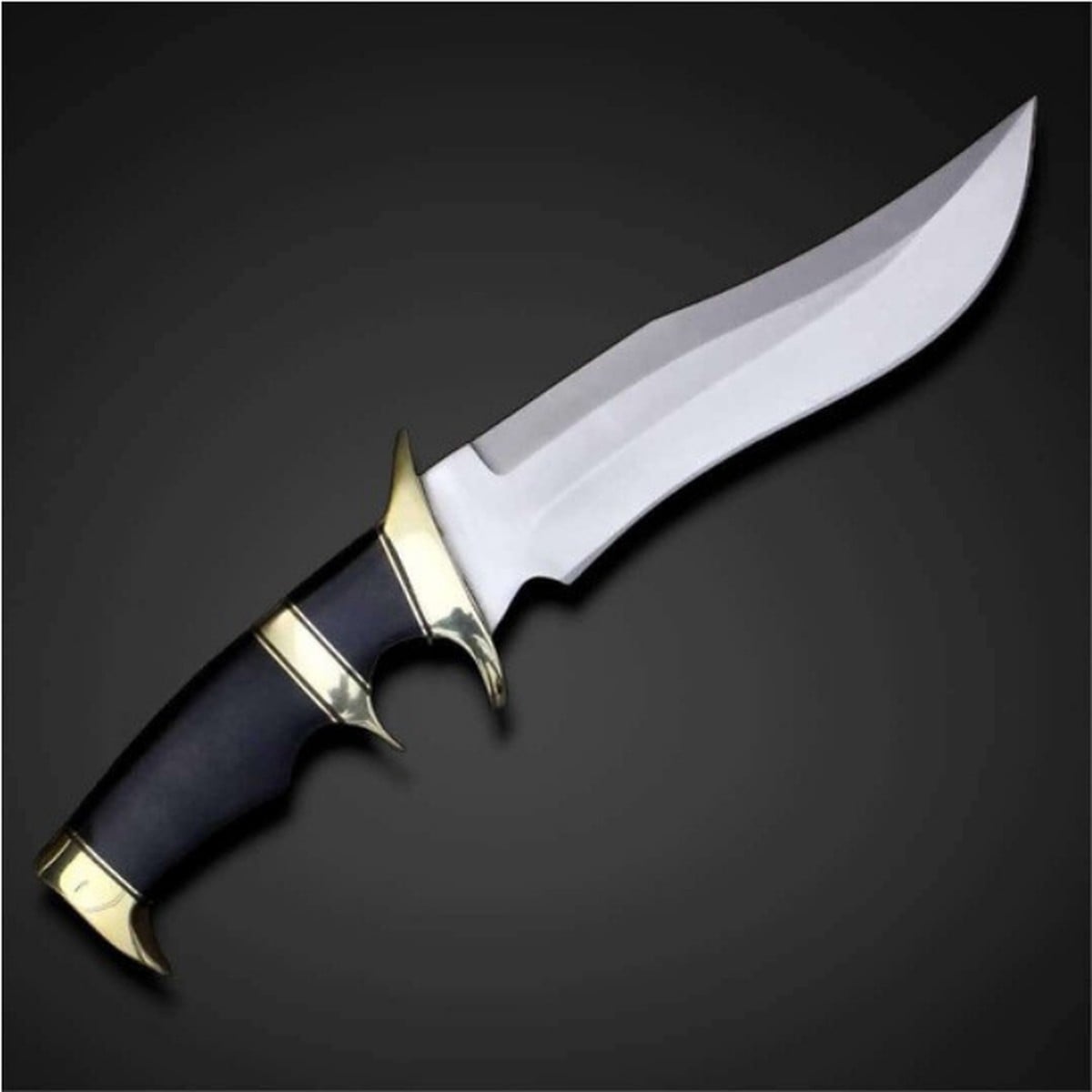 Custom Handmade Black Horn Hunting Knife handmade in Wazirabad, Punjab, Pakistan
