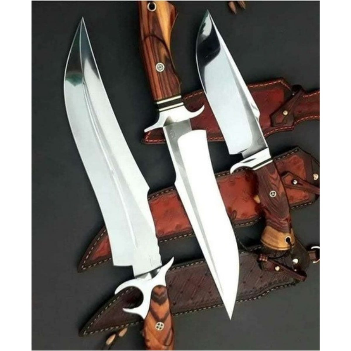 Custom Handmade Wood Handle Outdoor Hunting Knife handmade in Wazirabad, Punjab, Pakistan