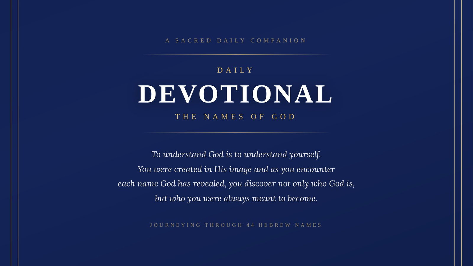 Daily Devotional: The Names of God - Royal Blue 