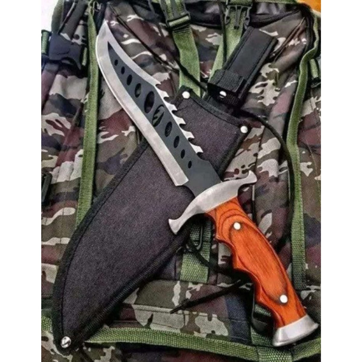 Custom Handmade Wood Handle Hunting Knife handmade in Wazirabad, Punjab, Pakistan