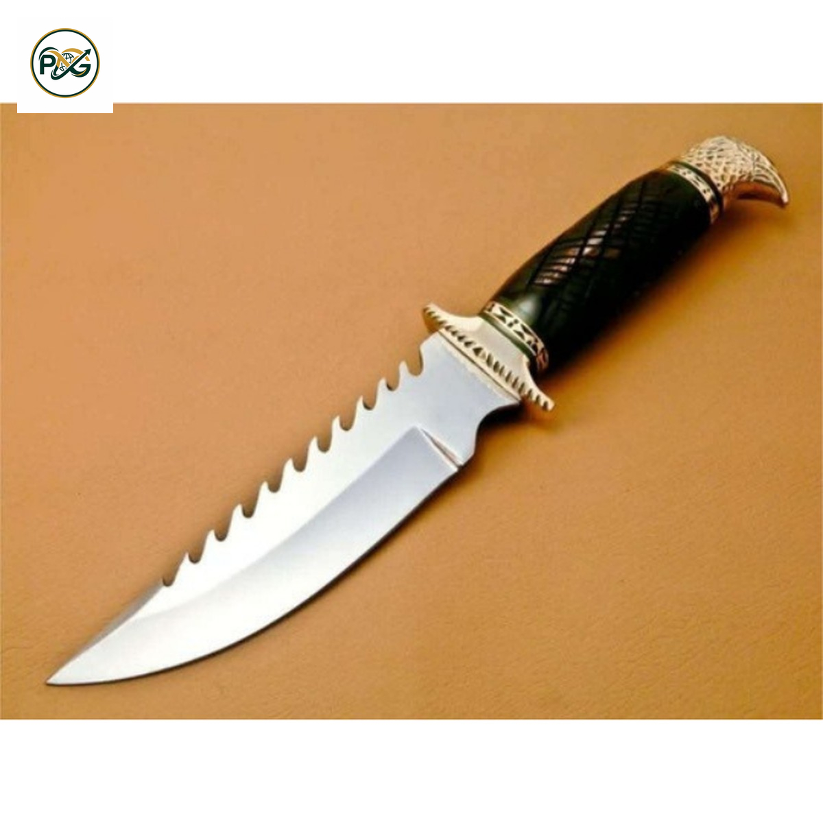 Custom Handmade Black Horn Hunting Knife handmade in Wazirabad, Punjab, Pakistan