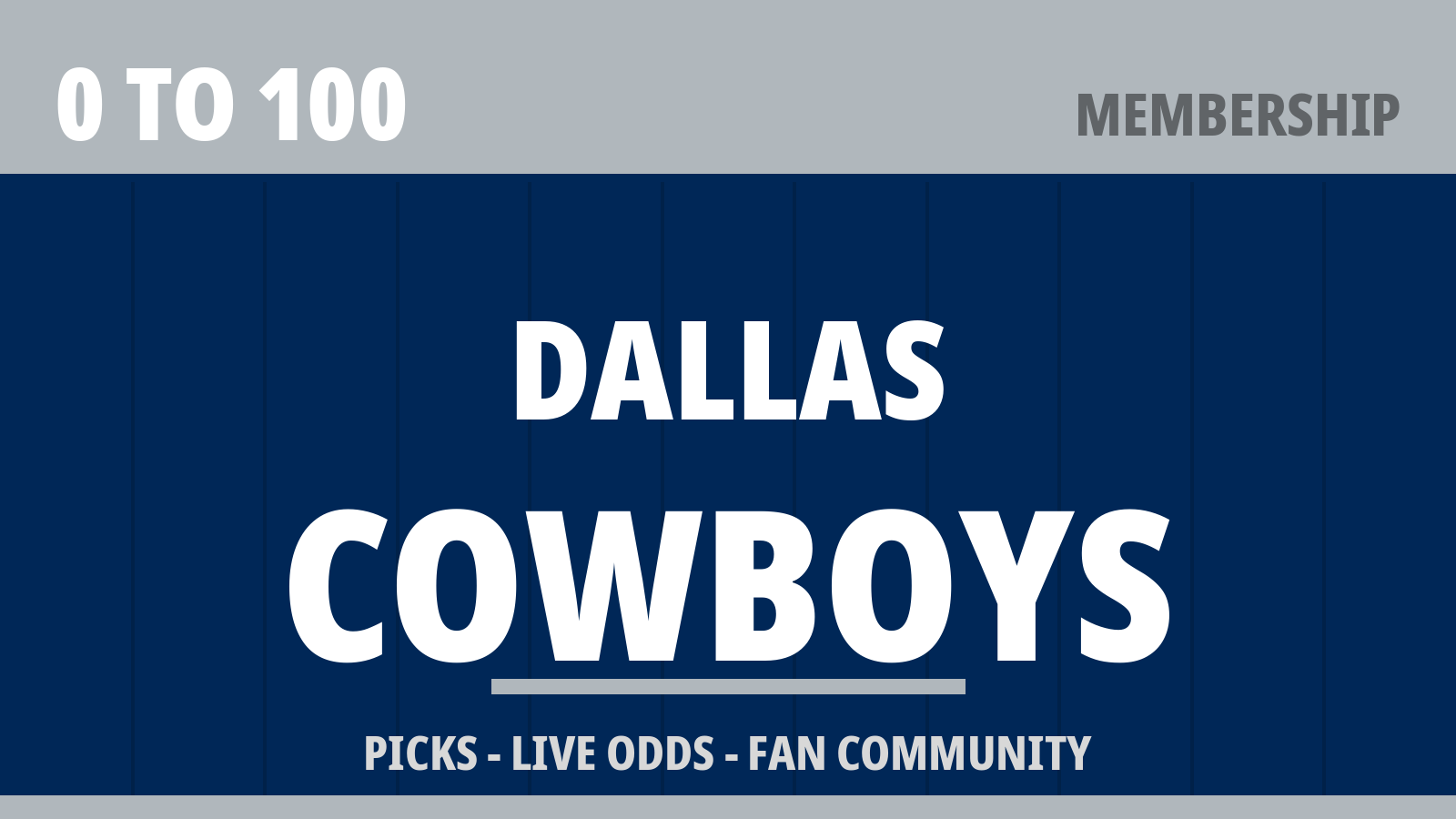 0to100 Dallas Cowboys Membership