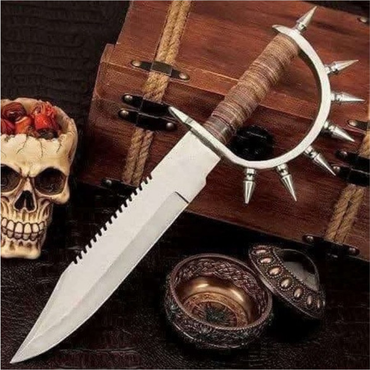 Custom Handmade Stainless Steel Hunting Knife handmade in Wazirabad, Punjab, Pakistan