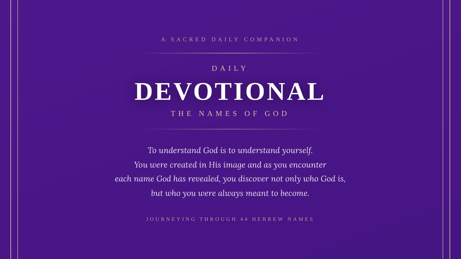Daily Devotional: The Names of God - Amethyst