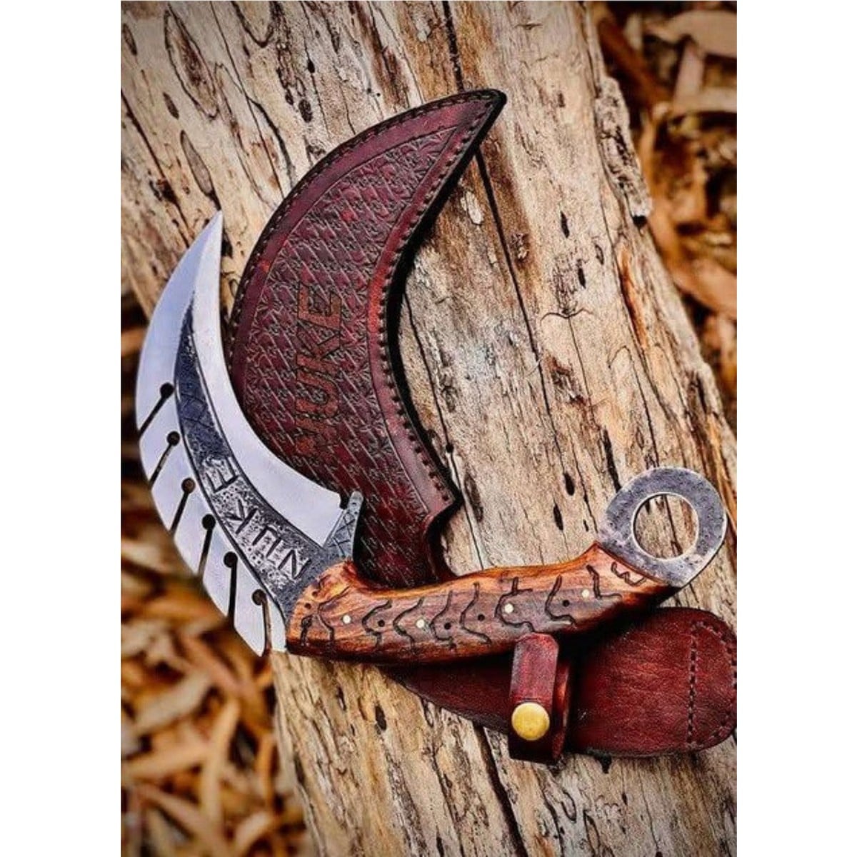 Custom Handmade Wood Handle Hunting Knife handmade in Wazirabad, Punjab, Pakistan