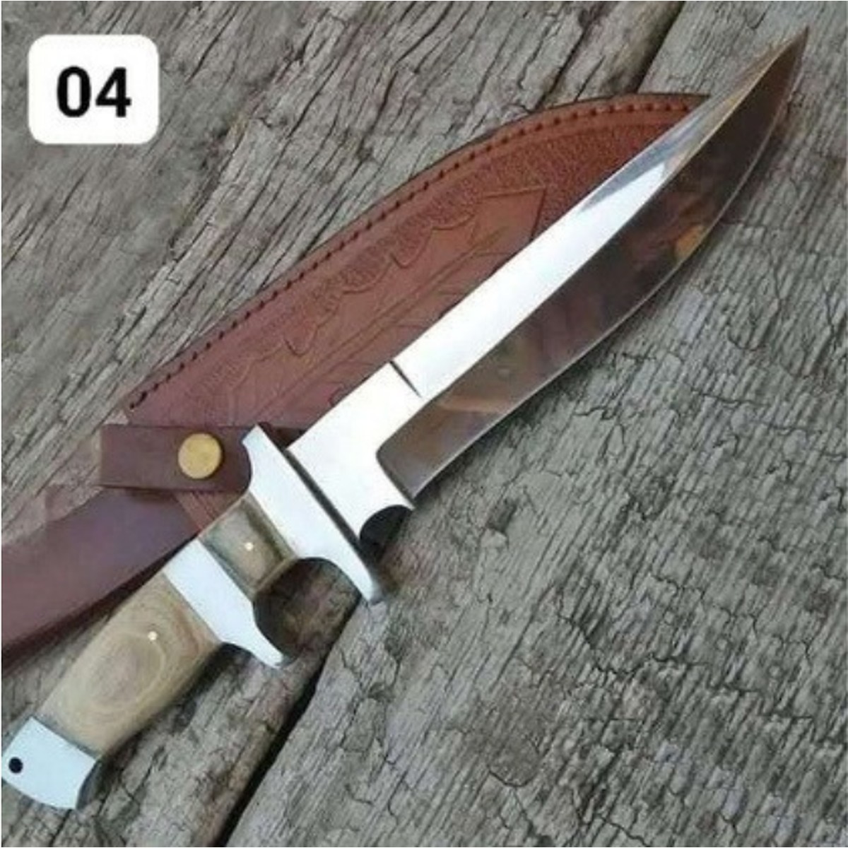 Custom Handmade Wood & Steel Outdoor Hunting Knife handmade in Wazirabad, Punjab, Pakistan